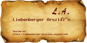 Liebenberger Arszlán névjegykártya